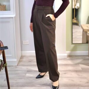 Uniqlo Dark Brown Wide Leg Women's Trousers